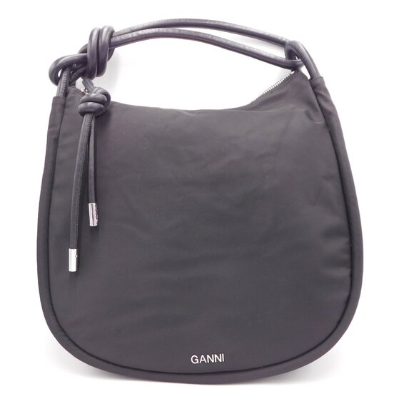 Ganni Large Knot Bag | Black Nylon | Hobo Tote Baguette  | EUC - Picture 1 of 10